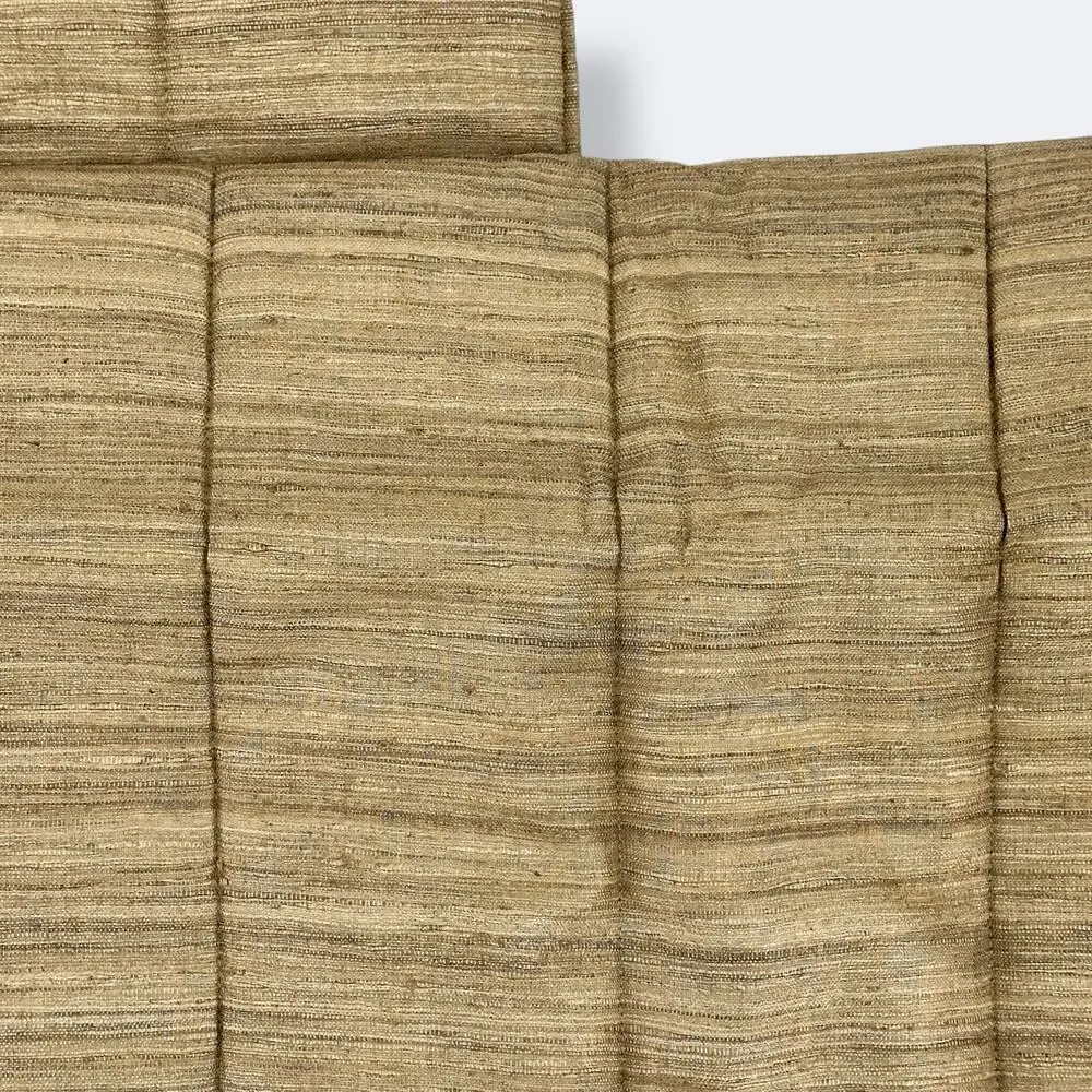 Restoration Hardware Raw Silk Channel Stitched Sham Standard Sz Set Wheat